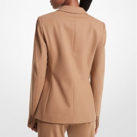 MICHAEL Michael Kors Stretch Wool Blazer Size: 4 | Color: Dark Camel | NWT - Picture 2 of 2